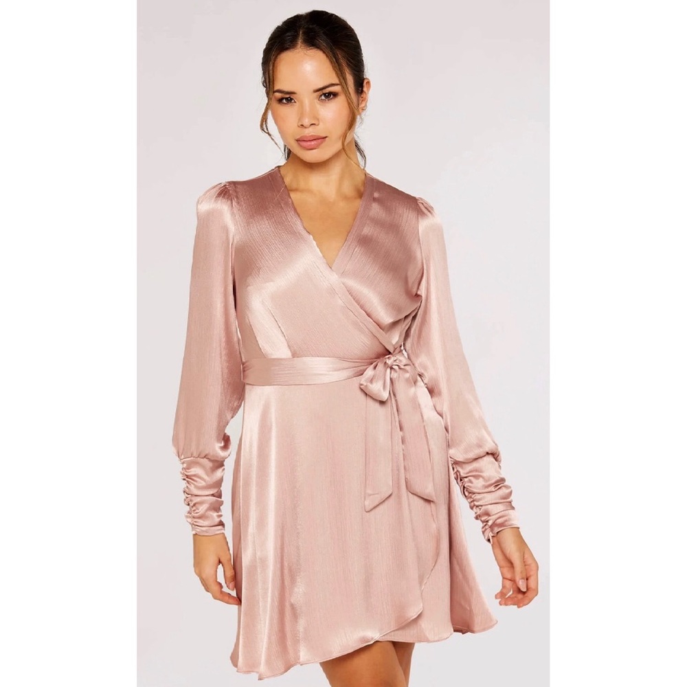 APRICOT - Silky Rose Wrap Dress - Women's Intimates & Sleepwear